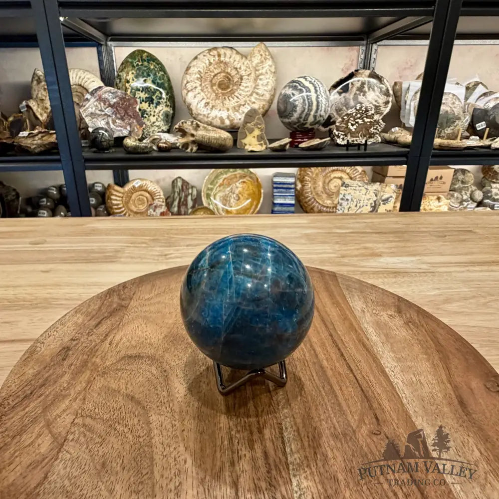 Blue Apatite Sphere 2.82’’ | Madagascar - Sphere