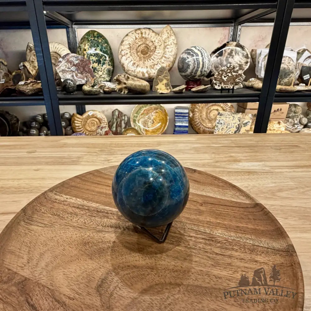 Blue Apatite Sphere 2.82’’ | Madagascar - Sphere