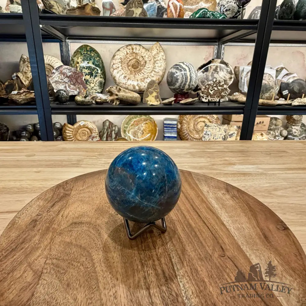 Blue Apatite Sphere 2.82’’ | Madagascar - Sphere