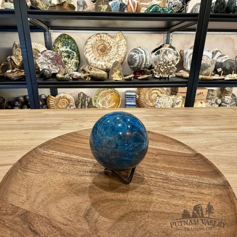 Blue Apatite Sphere 2.82’’ | Madagascar - Sphere