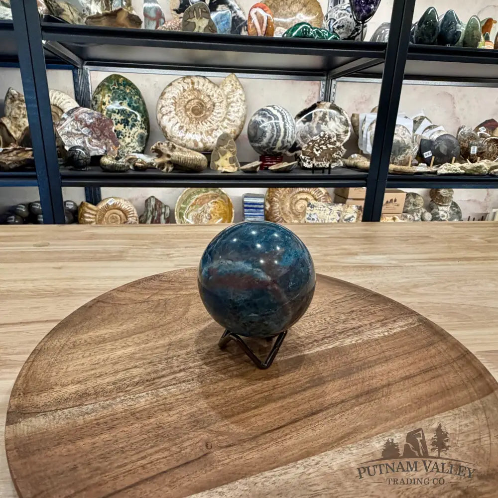 Blue Apatite Sphere 2.85’’ | Madagascar - Sphere
