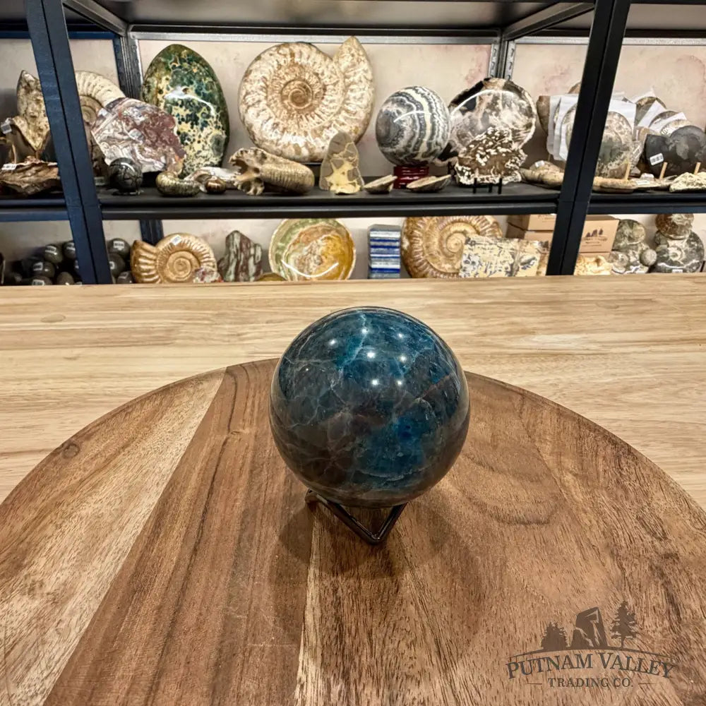 Blue Apatite Sphere 2.85’’ | Madagascar - Sphere