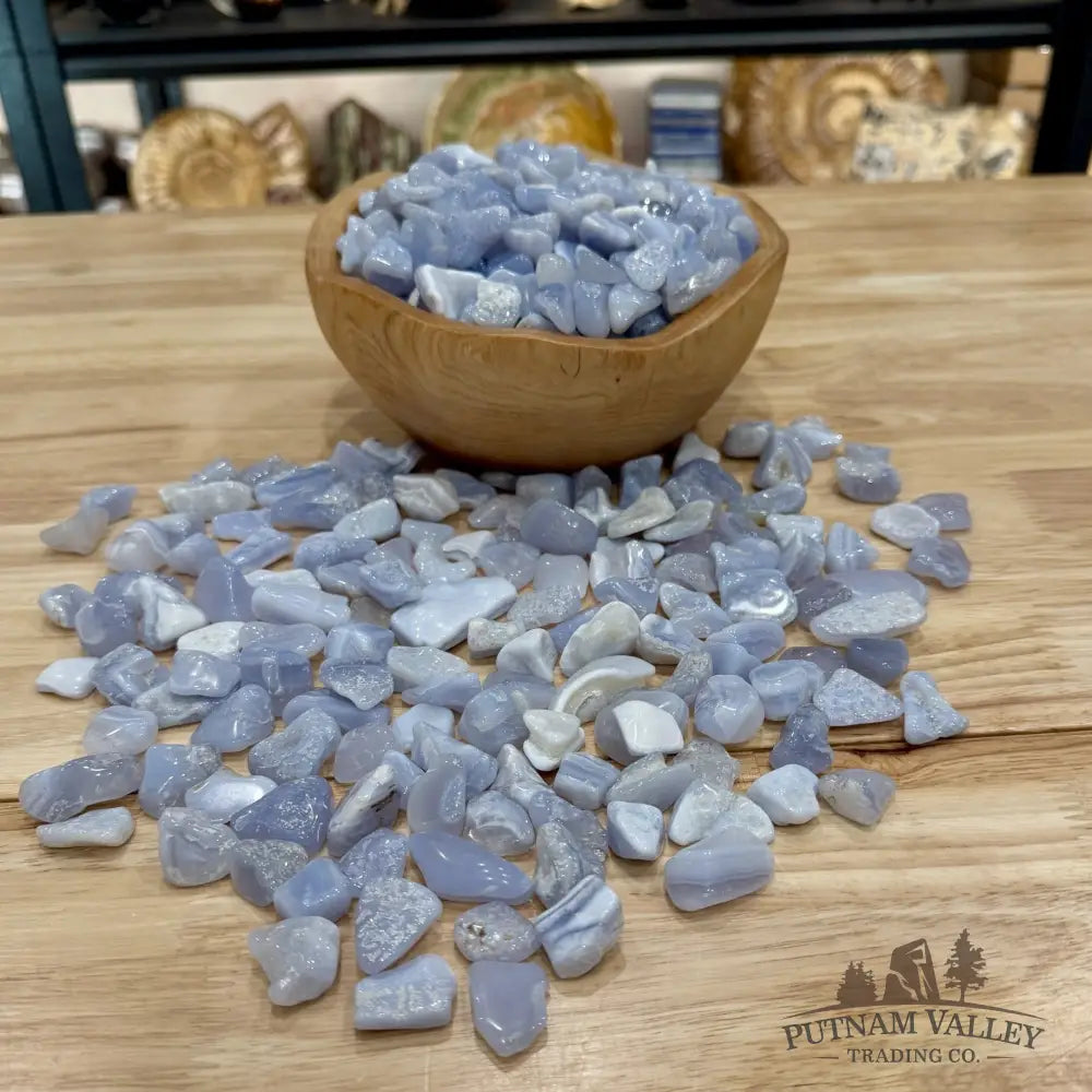 Blue Lace Agate Tumbles (½ lb) | Namibia - Tumbled Stone
