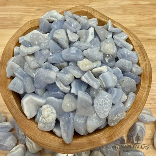 Blue Lace Agate Tumbles (½ lb) | Namibia - Tumbled Stone