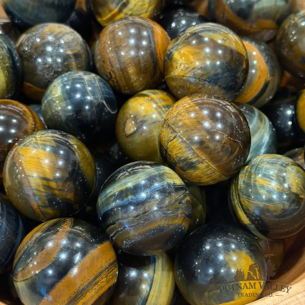Mini Blue Tiger Eye Spheres (½ lb) - Sphere