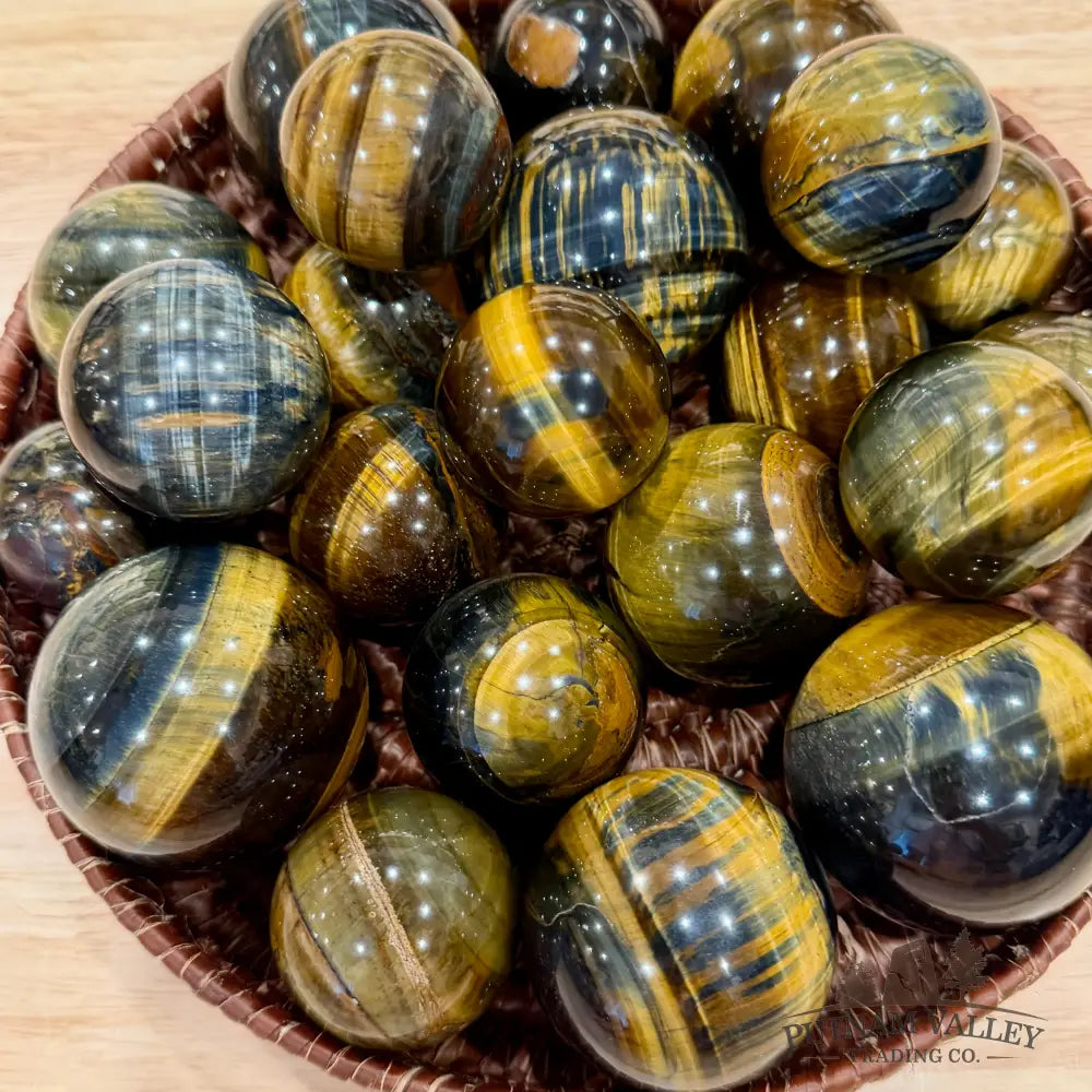 Blue Tiger Eye Spheres | In Select Sizes - Sphere