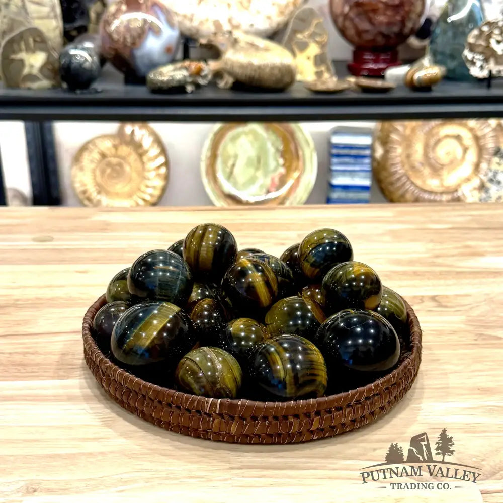 Blue Tiger Eye Spheres | In Select Sizes - Sphere