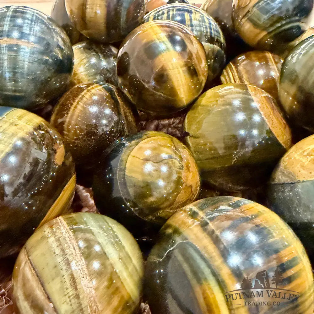 Blue Tiger Eye Spheres | In Select Sizes - Sphere