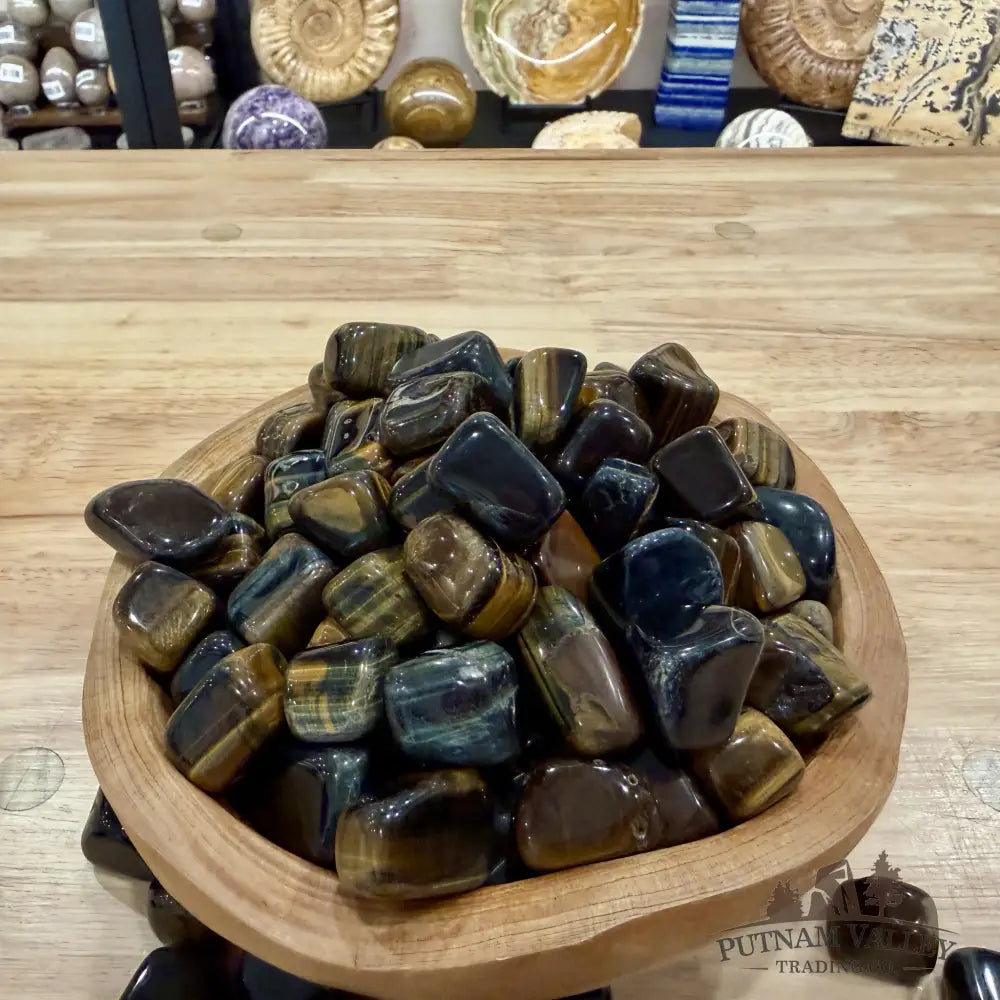 Blue Tiger Eye Tumbles (½ lb) - Tumbled Stone