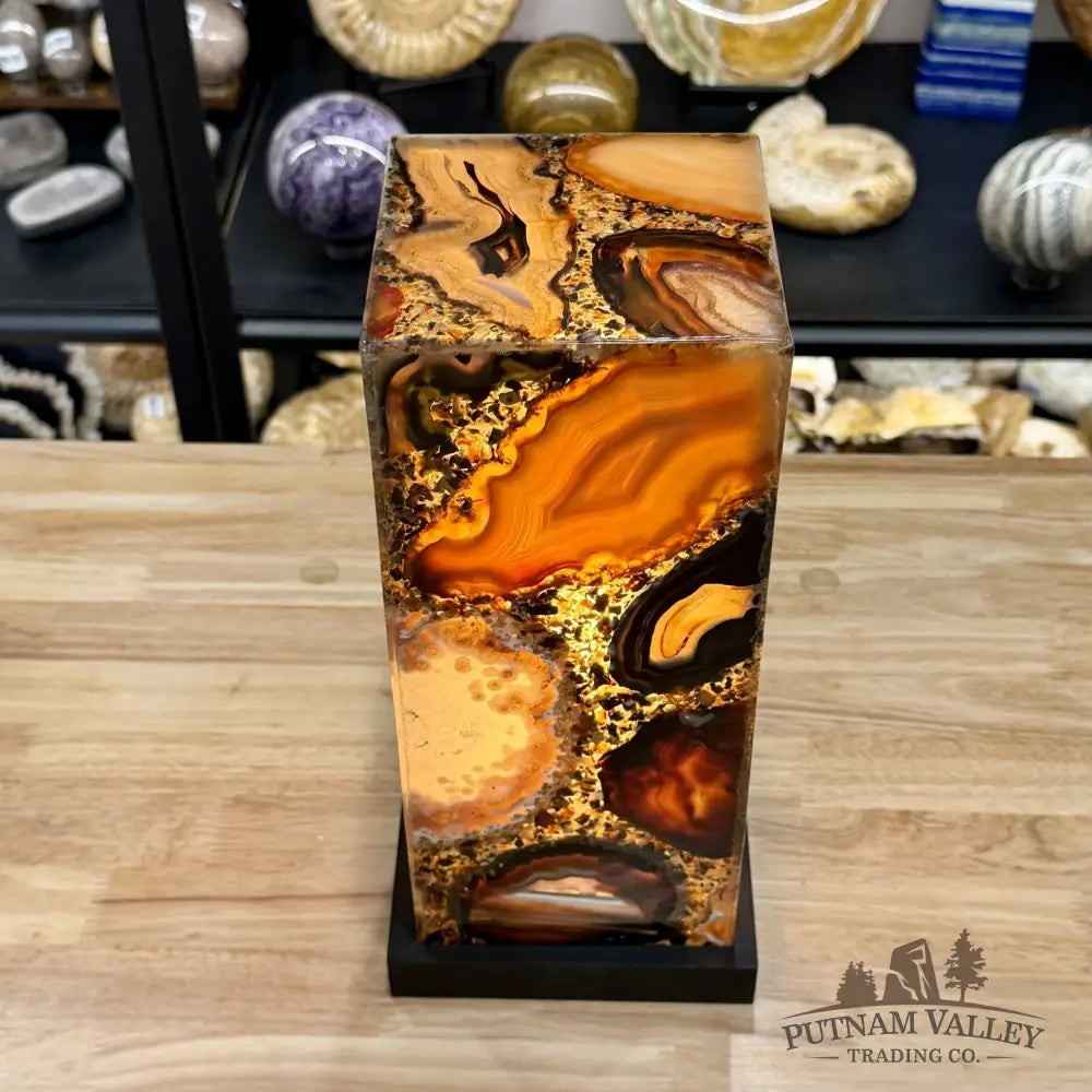 Brazilian Agate Mosaic Table Lamp 11.5’’ - Lamp