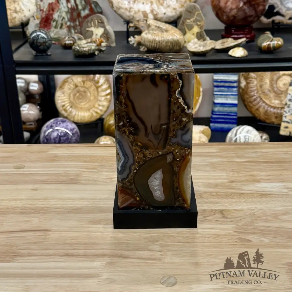 Brazilian Agate Mosaic Table Lamp 8.6’’ - Lamp