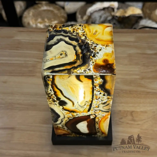 Brazilian Agate Mosaic Table Lamp 8.6’’ - Lamp