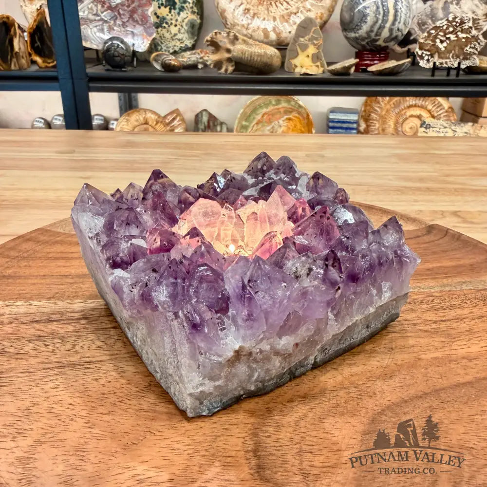 Brazilian Amethyst Candle Holder 4.15’’ - Candle Holder