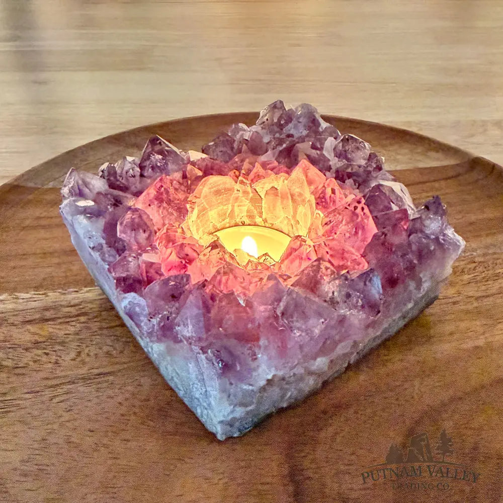 Brazilian Amethyst Candle Holder 4.15’’ - Candle Holder