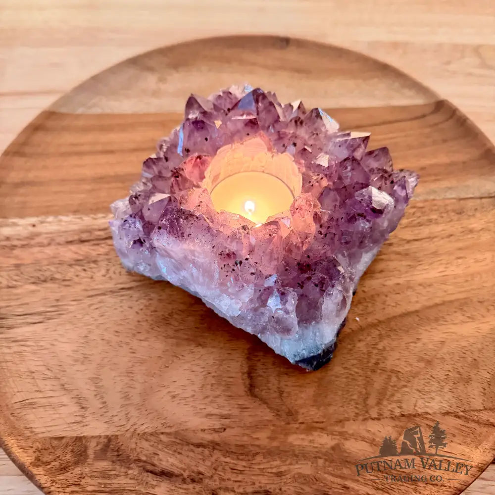 Brazilian Amethyst Candle Holder 4.3’’ - Candle Holder
