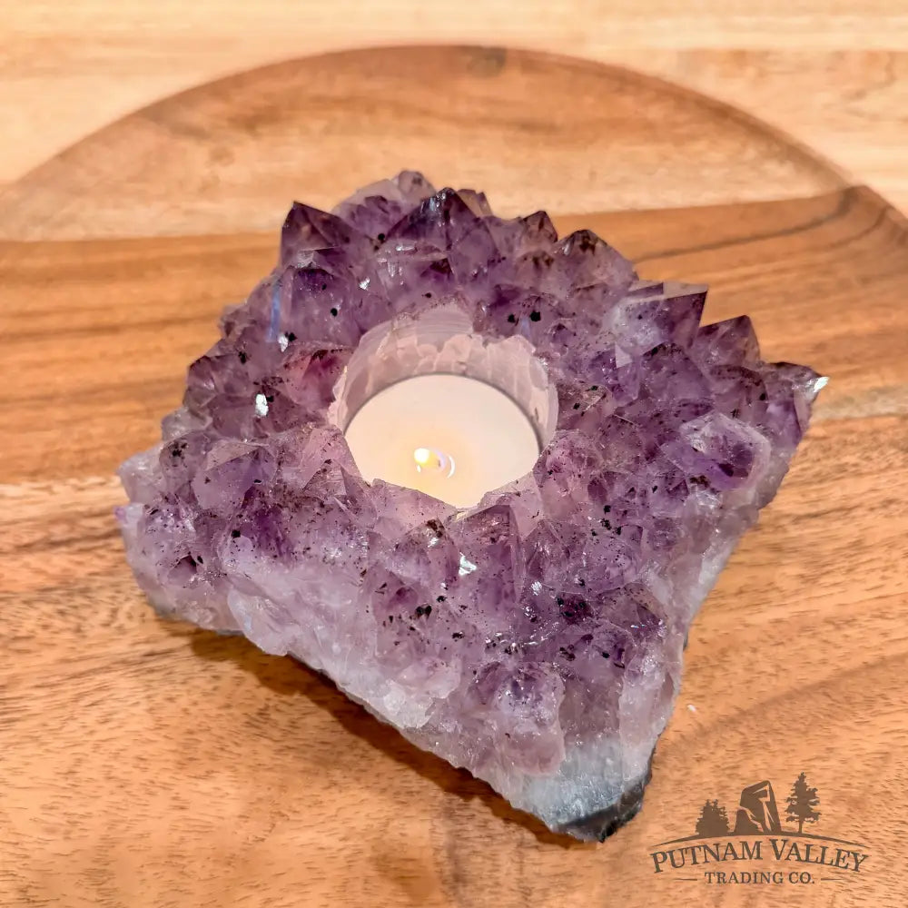 Brazilian Amethyst Candle Holder 4.3’’ - Candle Holder