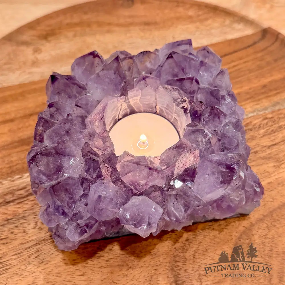 Brazilian Amethyst Candle Holder 4.56’’ - Candle Holder