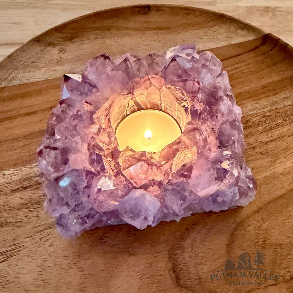 Brazilian Amethyst Candle Holder 4.56’’ - Candle Holder