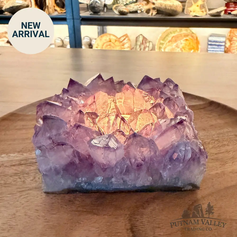 Brazilian Amethyst Candle Holder 4.56’’ - Candle Holder