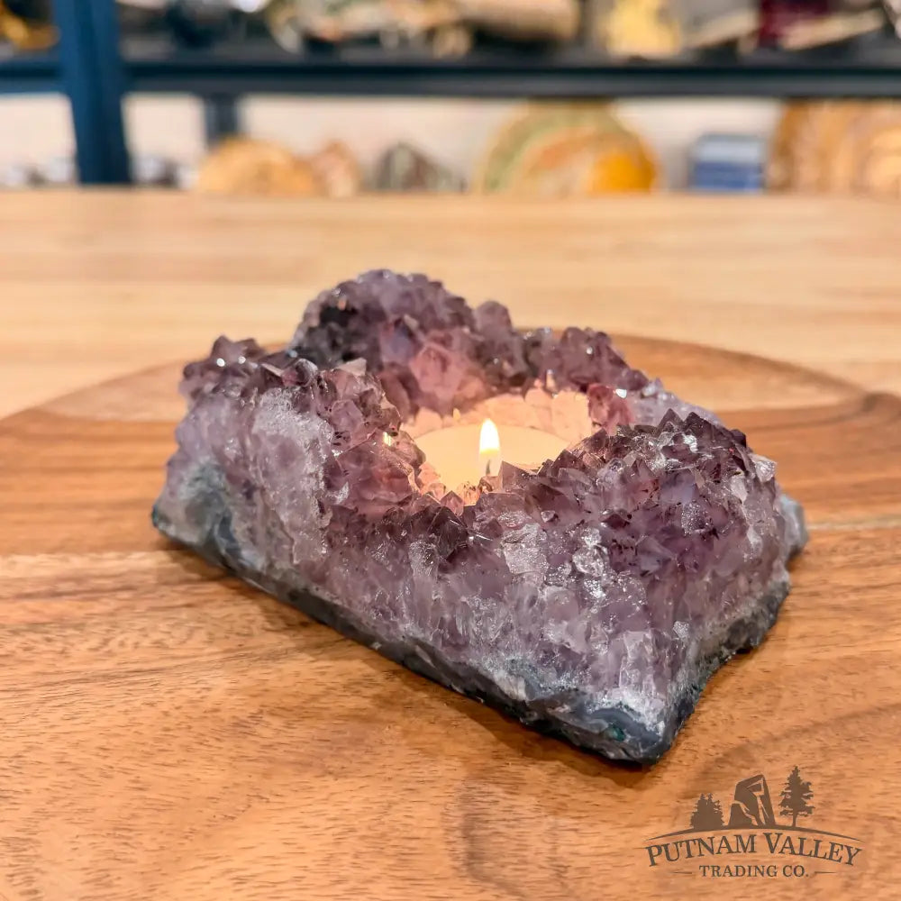 Brazilian Amethyst Candle Holder 5.03’’ - Candle Holder