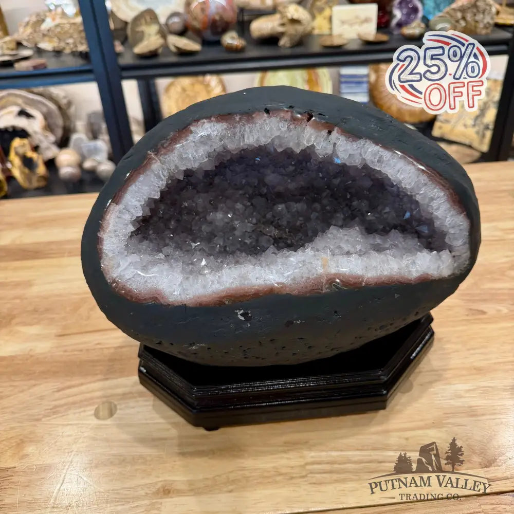Uruguay Amethyst Crystal Geode with Stand - Geode