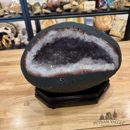 Uruguay Amethyst Crystal Geode with Stand - Geode