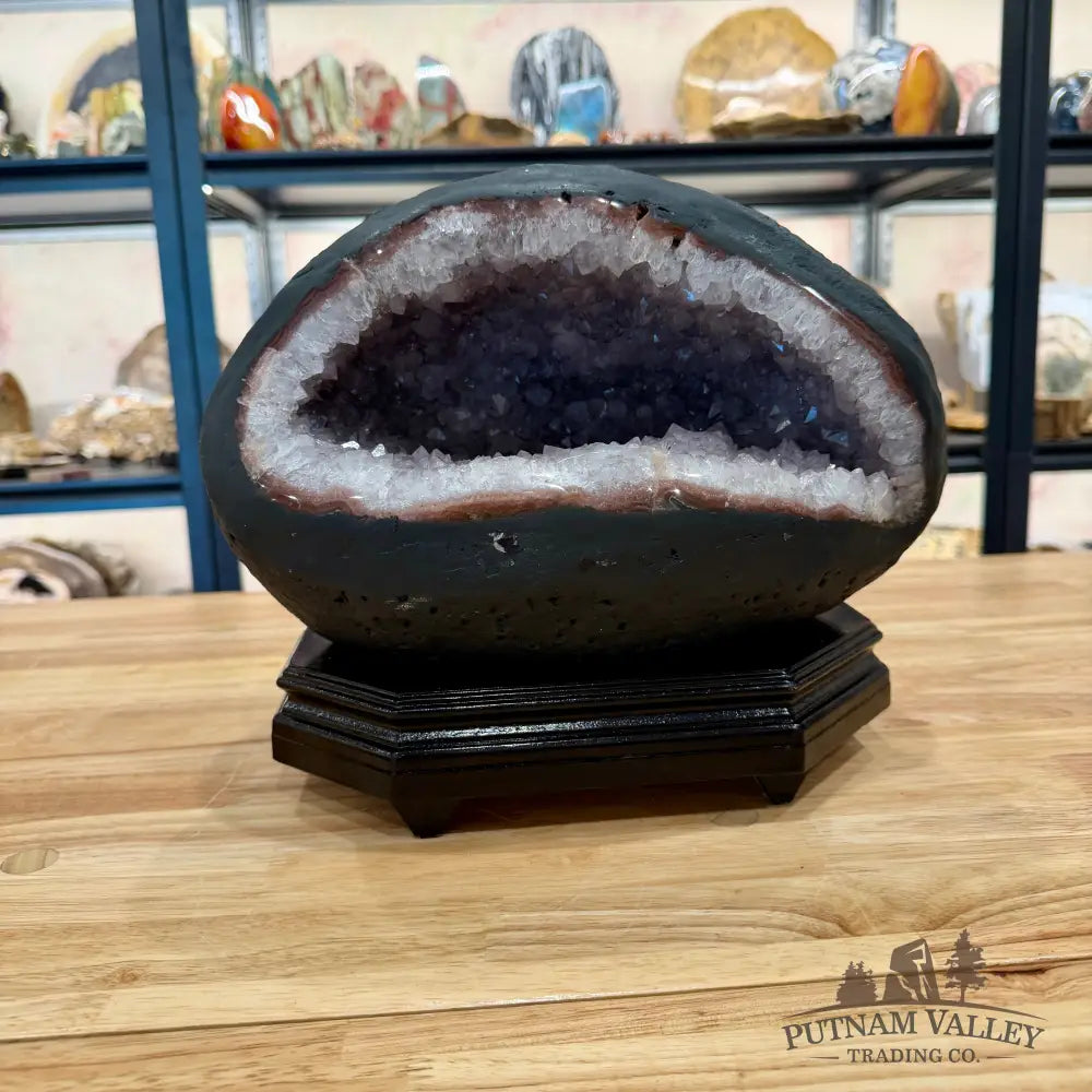 Uruguay Amethyst Crystal Geode with Stand - Geode