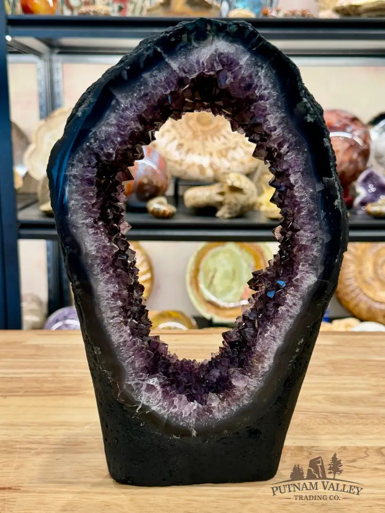 Brazilian Amethyst Stalactite Portal Table Accent 11’’ - Accent