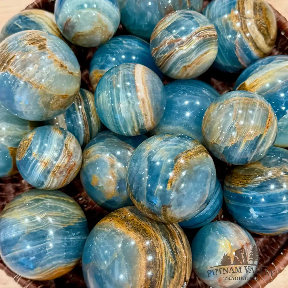 Brazilian Blue Onyx Spheres | In Select Sizes - Sphere