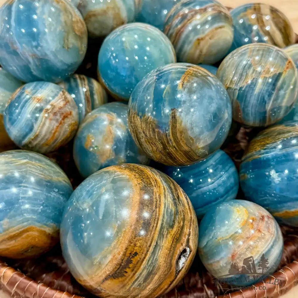 Brazilian Blue Onyx Spheres | In Select Sizes - Sphere