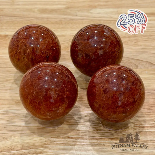 Brazilian Strawberry Quartz Spheres Tumbled Stone
