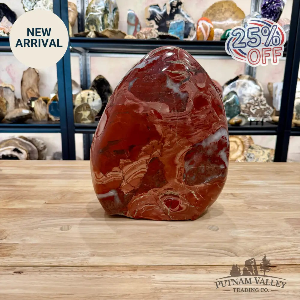 Brecciated Red Jasper Freeform Table Accent 12’’ | 32.56lb - Sculpture