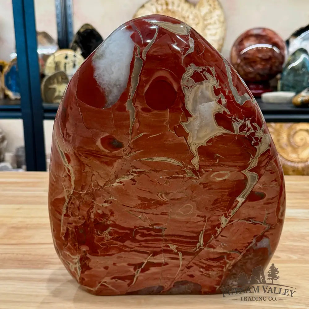 Brecciated Red Jasper Freeform Table Accent 12’’ | 32.56lb - Sculpture