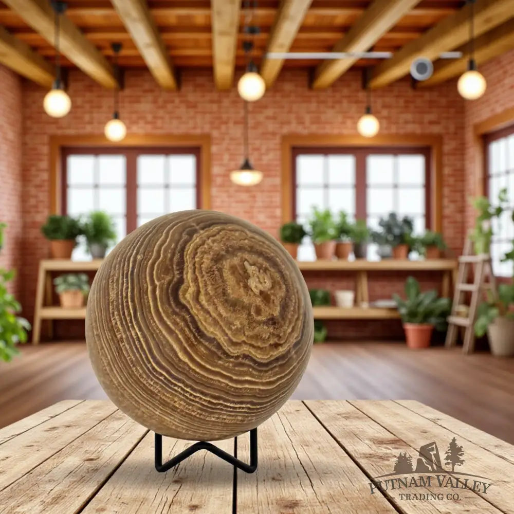 Brown Aragonite Sphere Sphere