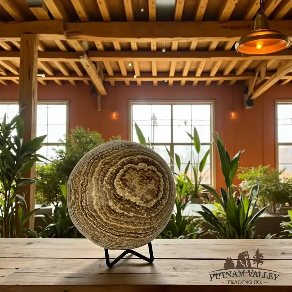 Brown Aragonite Sphere 4.65" - Putnam Valley Trading Co.