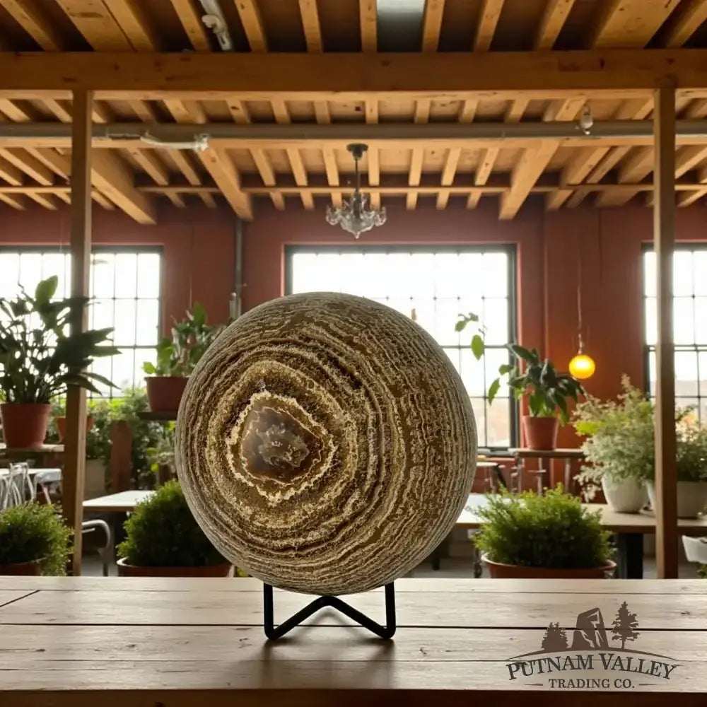 Brown Aragonite Sphere 4.7" - Putnam Valley Trading Co.