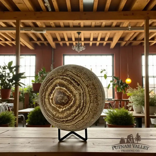 Brown Aragonite Sphere 4.7" - Putnam Valley Trading Co.