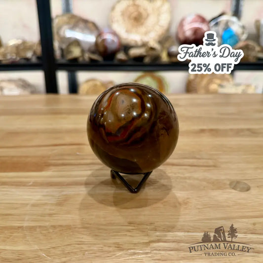 Brown Polychrome Jasper Sphere 3.21’’ Sphere