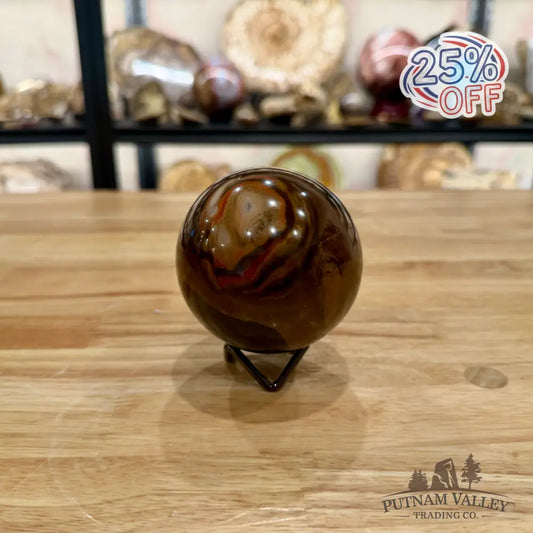 Brown Polychrome Jasper Sphere 3.21’’ Sphere