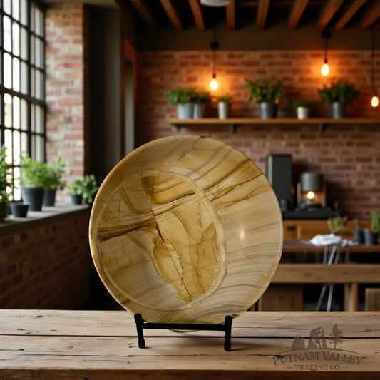 Burma Teak Marble Bowl 12 inch Bowl