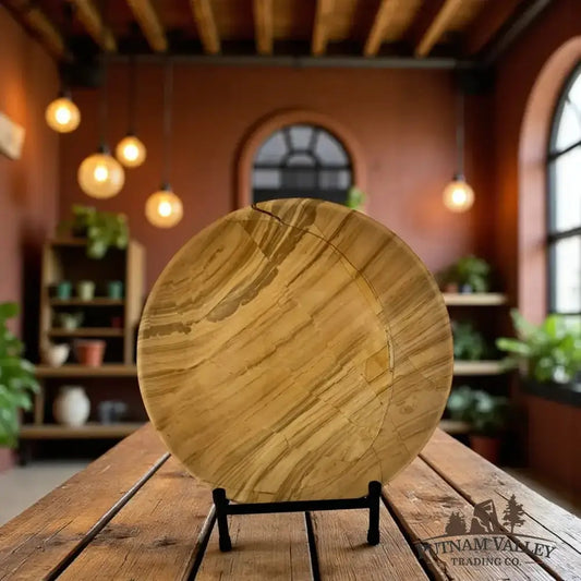 Burma Teak Marble Bowl 12" - Putnam Valley Trading Co.