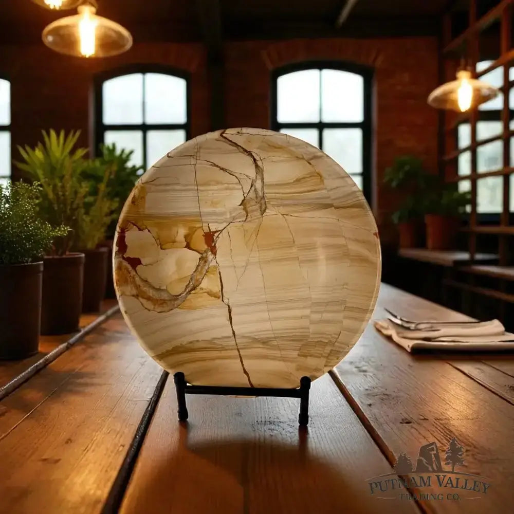 Burma Teak Marble Bowl 12" - Putnam Valley Trading Co.