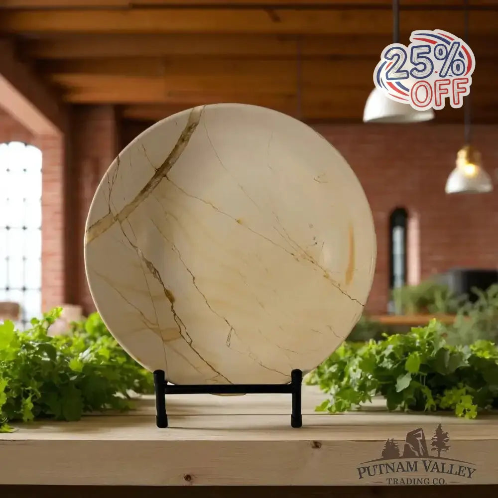 Burma Teak Marble Bowl 12" - Putnam Valley Trading Co.