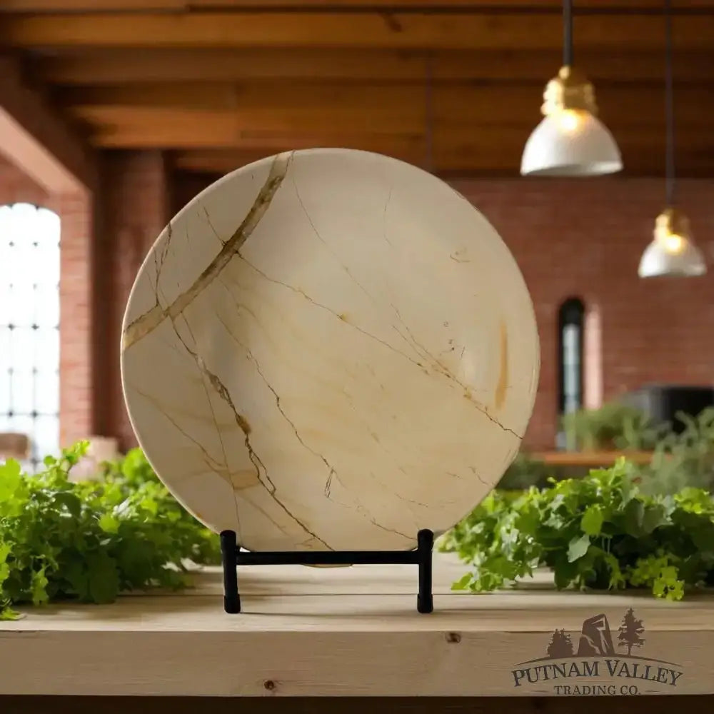 Burma Teak Marble Bowl 12" - Putnam Valley Trading Co.