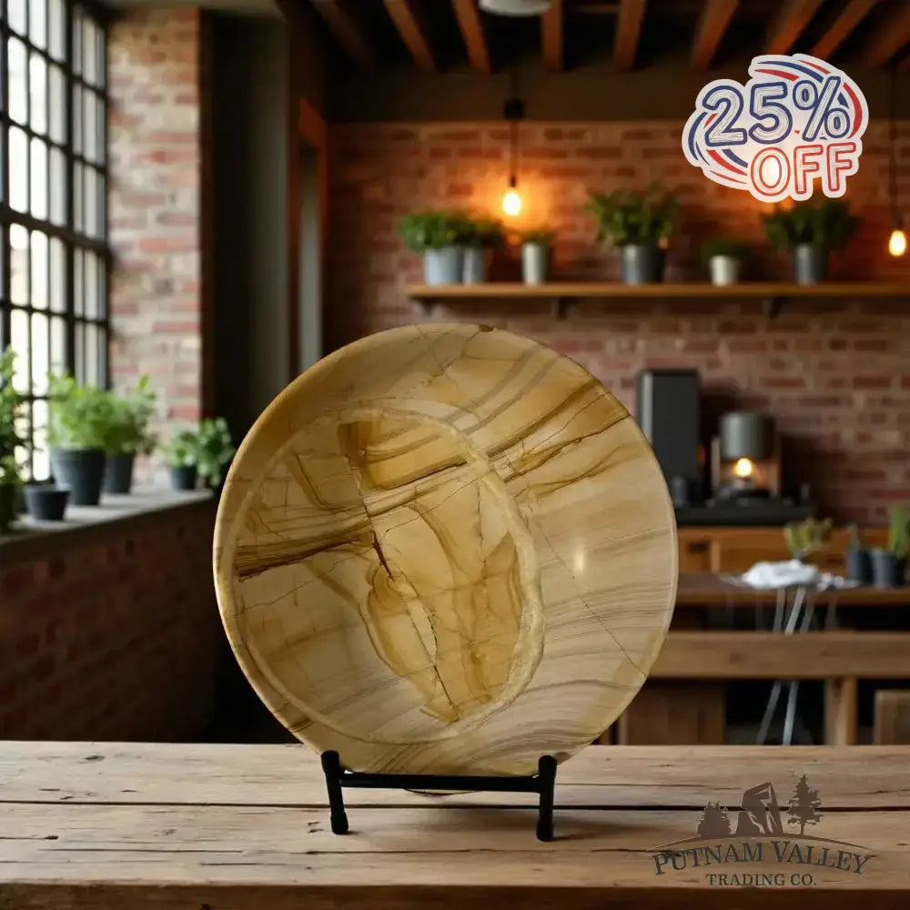 Burma Teak Marble Bowl 12" - Putnam Valley Trading Co.