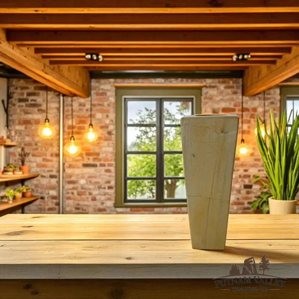 Burma Teak Marble Square Vase - Putnam Valley Trading Co.