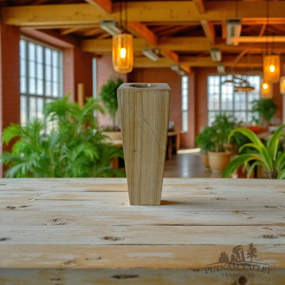 Burma Teak Marble Square Vase Vase