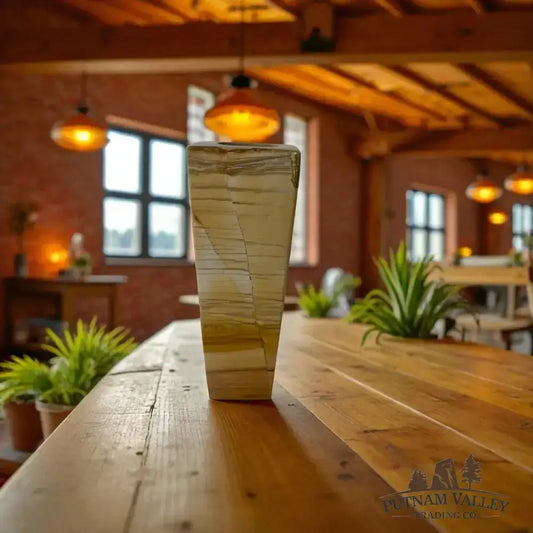 Burma Teak Marble Square Vase - Putnam Valley Trading Co.