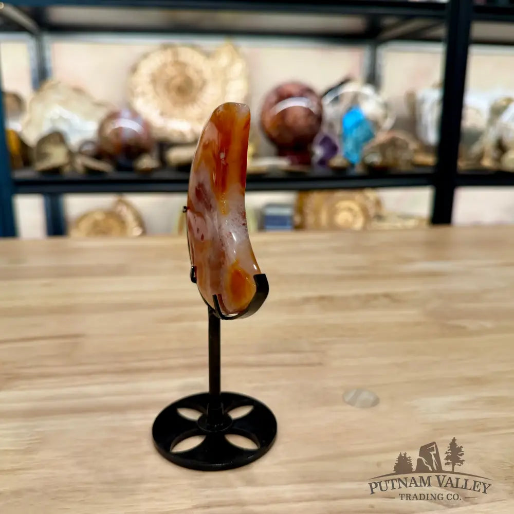 Carnelian Moon on Metal Stand 5.95’’ - Moon