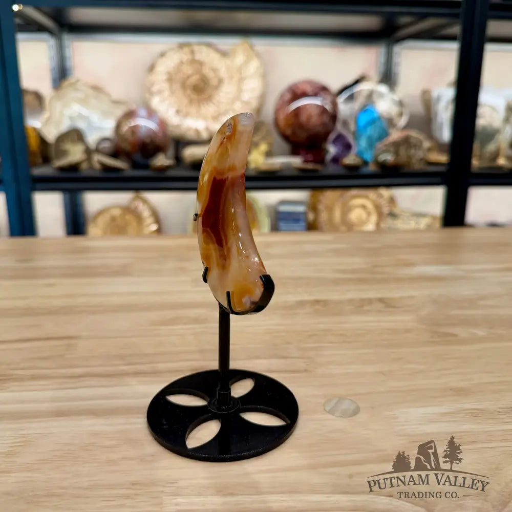 Carnelian Moon on Metal Stand 6.07’’ - Moon